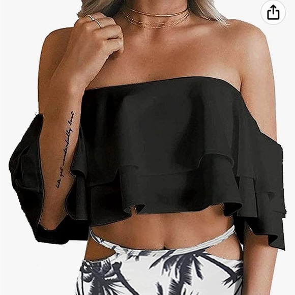 Two-Piece High Waist Ruffle Bikini Set - Picture 1 of 9